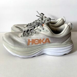 Hoka Bondi 8 Running Shoes Harbor Mist Lunar Rock Mens Size 9 Athletic